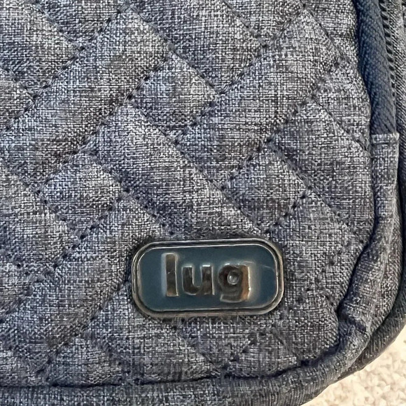 Lug Carousel Convertible Crossbody Bag Purse Herringbone Basket Weave Blue - Picture 3 of 14